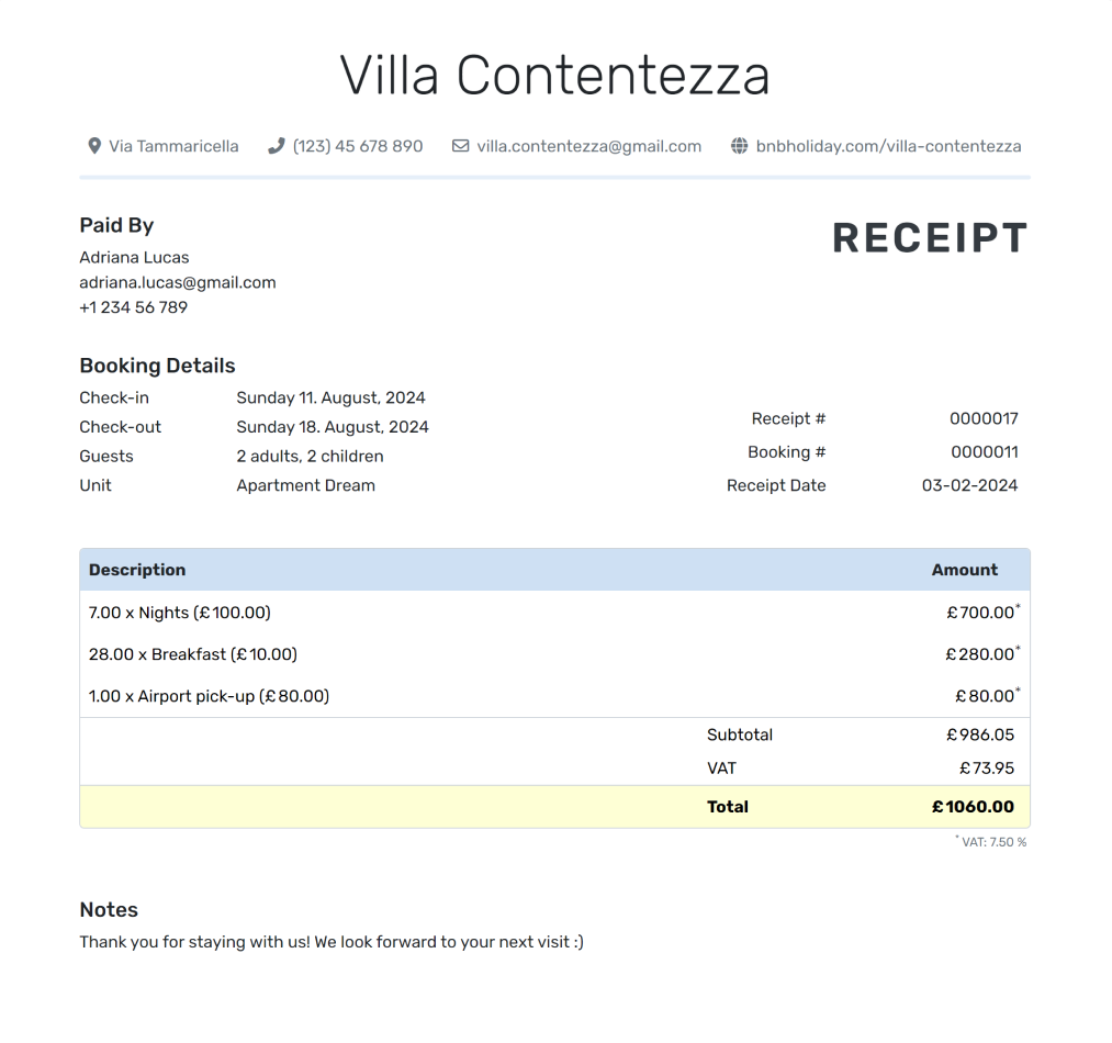 free hotel receipt template print save or pdf