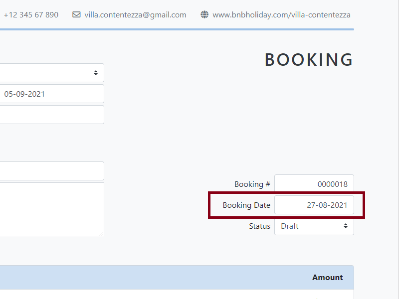 Step 7: Booking date