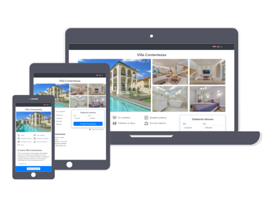Responsive vacation rental website design